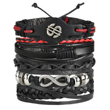 Load image into Gallery viewer, Leaf Feather Multilayer Leather Bracelet