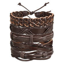 Load image into Gallery viewer, Leaf Feather Multilayer Leather Bracelet