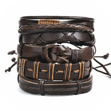 Load image into Gallery viewer, Leaf Feather Multilayer Leather Bracelet