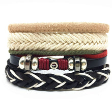 Load image into Gallery viewer, Wood Beads Charm Handmade Leather Bracelets Jewelry Accessories