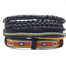 Load image into Gallery viewer, Wood Beads Charm Handmade Leather Bracelets Jewelry Accessories
