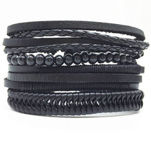 Load image into Gallery viewer, Wood Beads Charm Handmade Leather Bracelets Jewelry Accessories