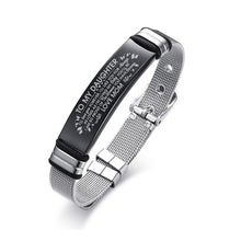 Load image into Gallery viewer, Personalized Bangle Men's Slide Mesh Bracelet Silver