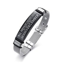 Load image into Gallery viewer, Personalized Bangle Men's Slide Mesh Bracelet Silver