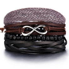 Load image into Gallery viewer, Leaf Feather Multilayer Leather Bracelet